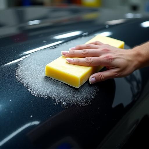 Uso della clay bar sulla carrozzeria di un'auto